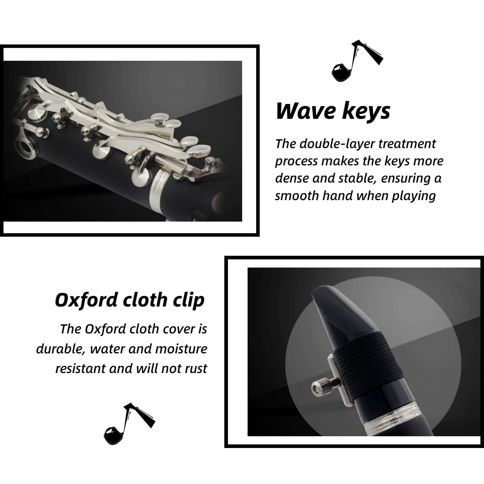 Clarinete Bb para Principiantes, 17 Llaves Nivel de - Imagen 6