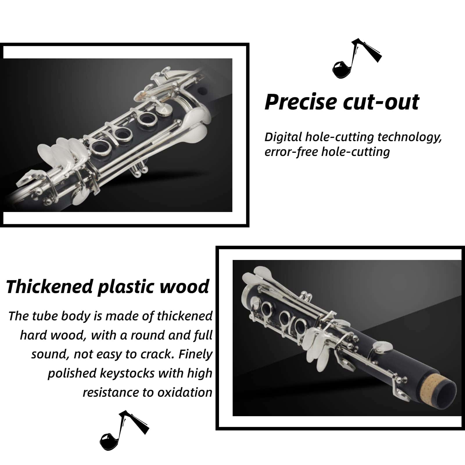 Clarinete Bb para Principiantes, 17 Llaves Nivel de - Imagen 5