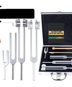 Set de 4 Diapasones de Sanación Sonora Médica (128Hz, OM