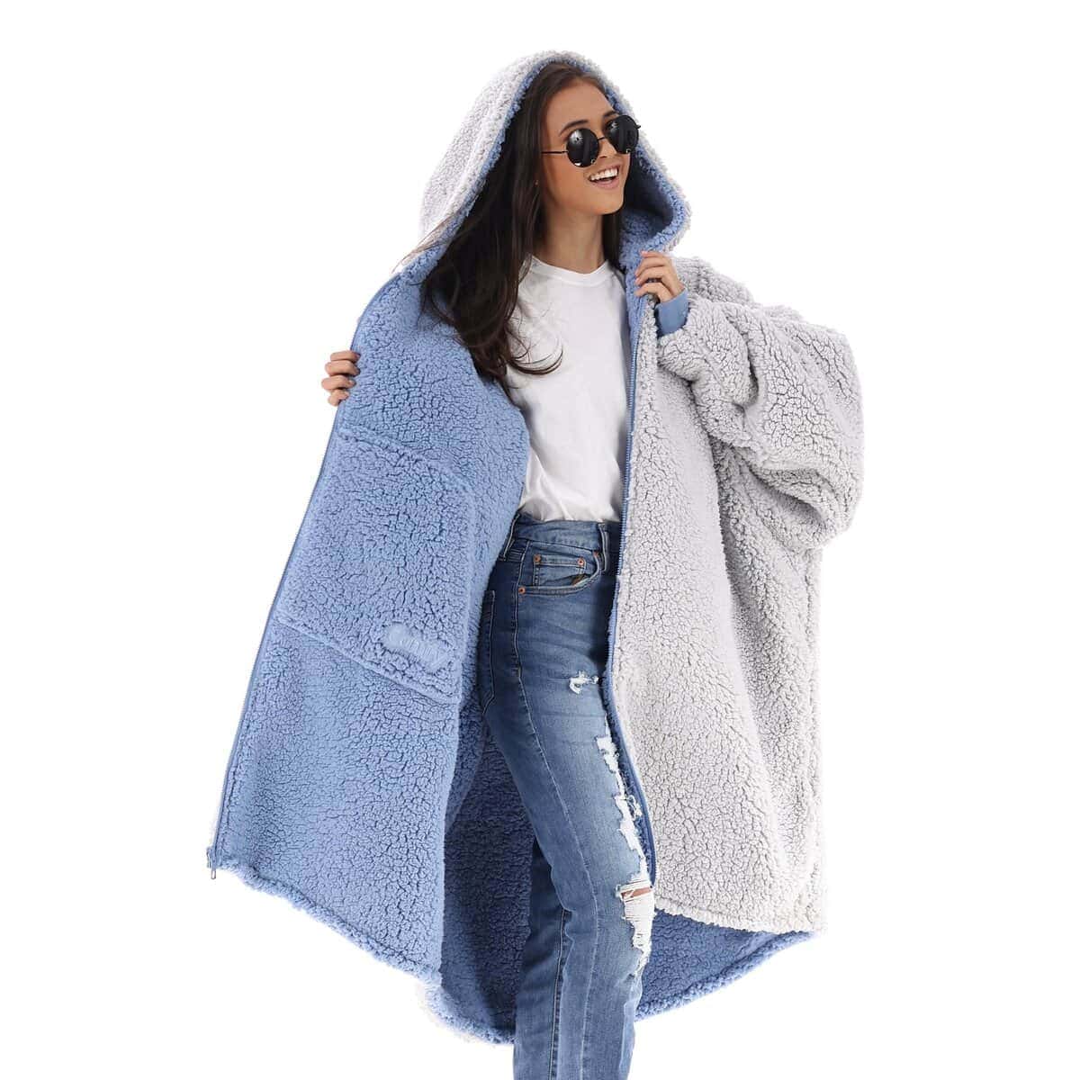 THE COMFY Teddy Bear Full Zip | Manta portátil reversible - Imagen 5