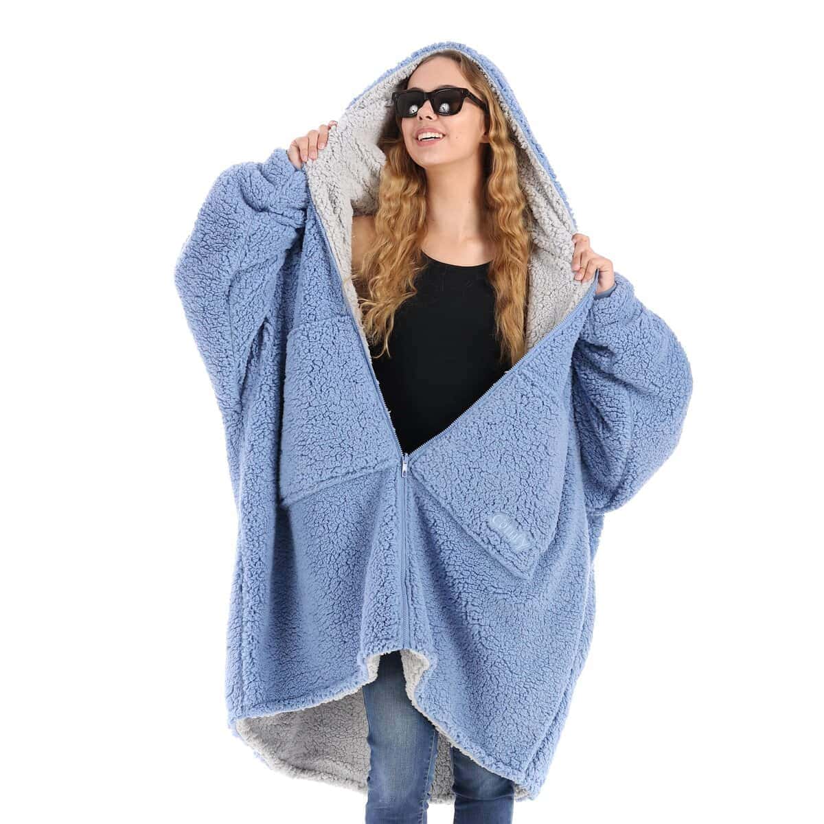 THE COMFY Teddy Bear Full Zip | Manta portátil reversible - Imagen 6