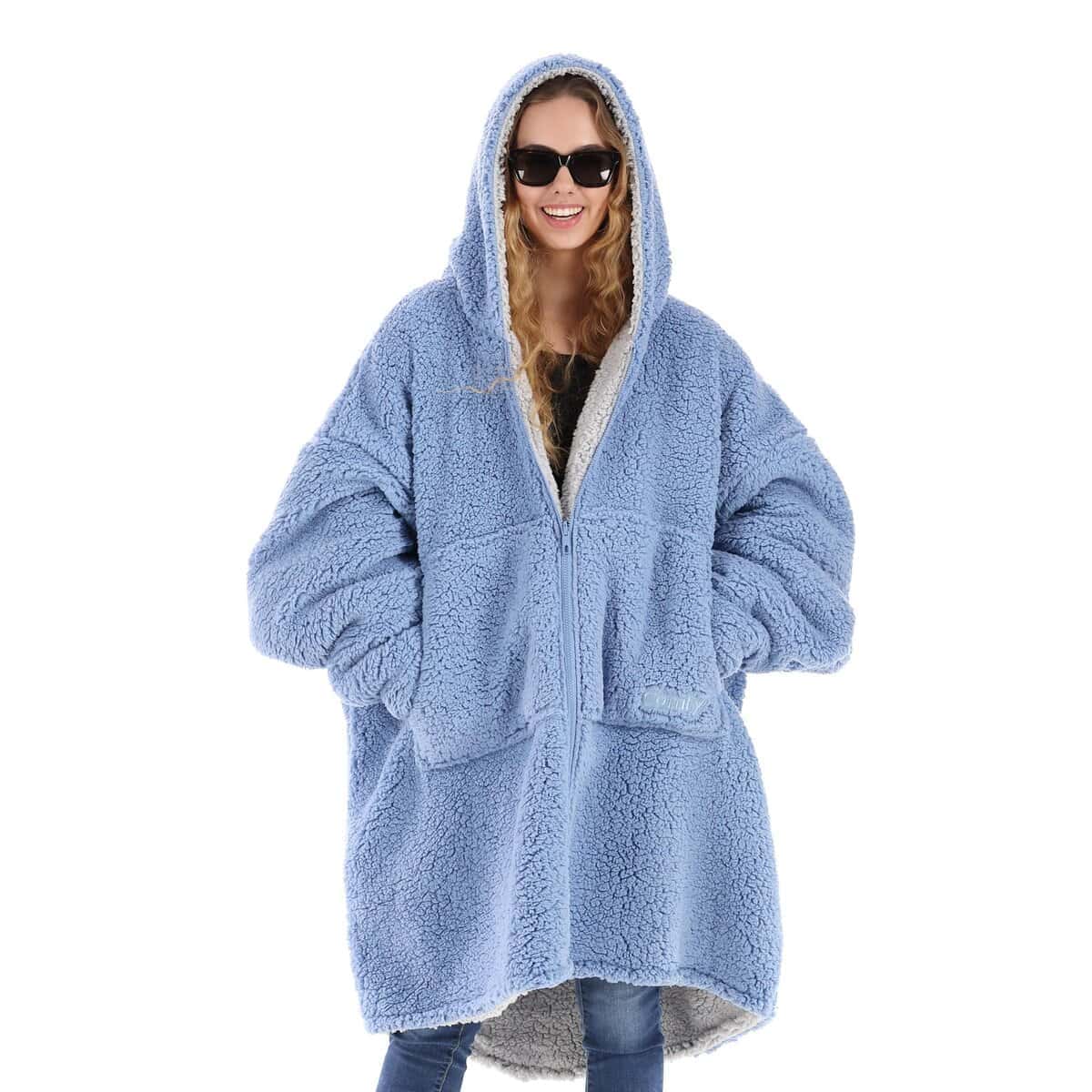 THE COMFY Teddy Bear Full Zip | Manta portátil reversible - Imagen 4