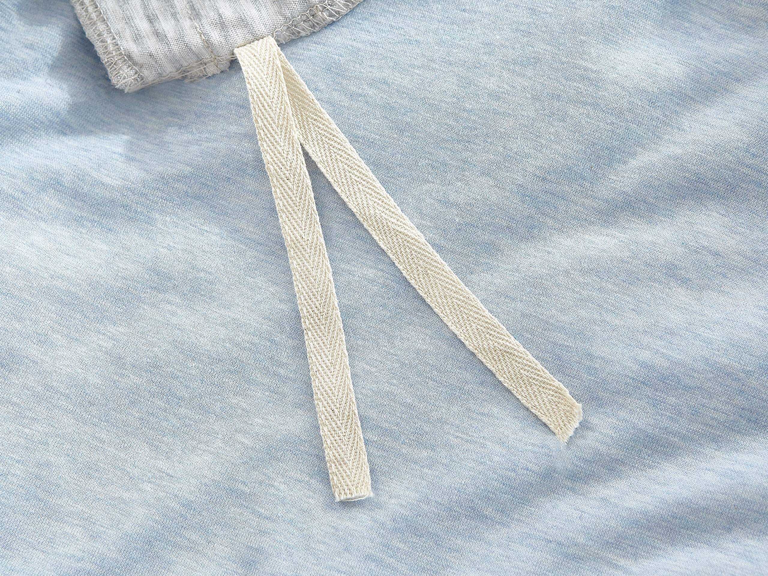 Juego de Funda Nórdica de Punto de Jersey -Azul Gris Blanco - Imagen 9