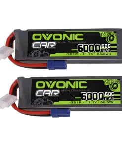 Batería Lipo OVONIC 3S 6000mAh 11.1V 60C con Conector EC5