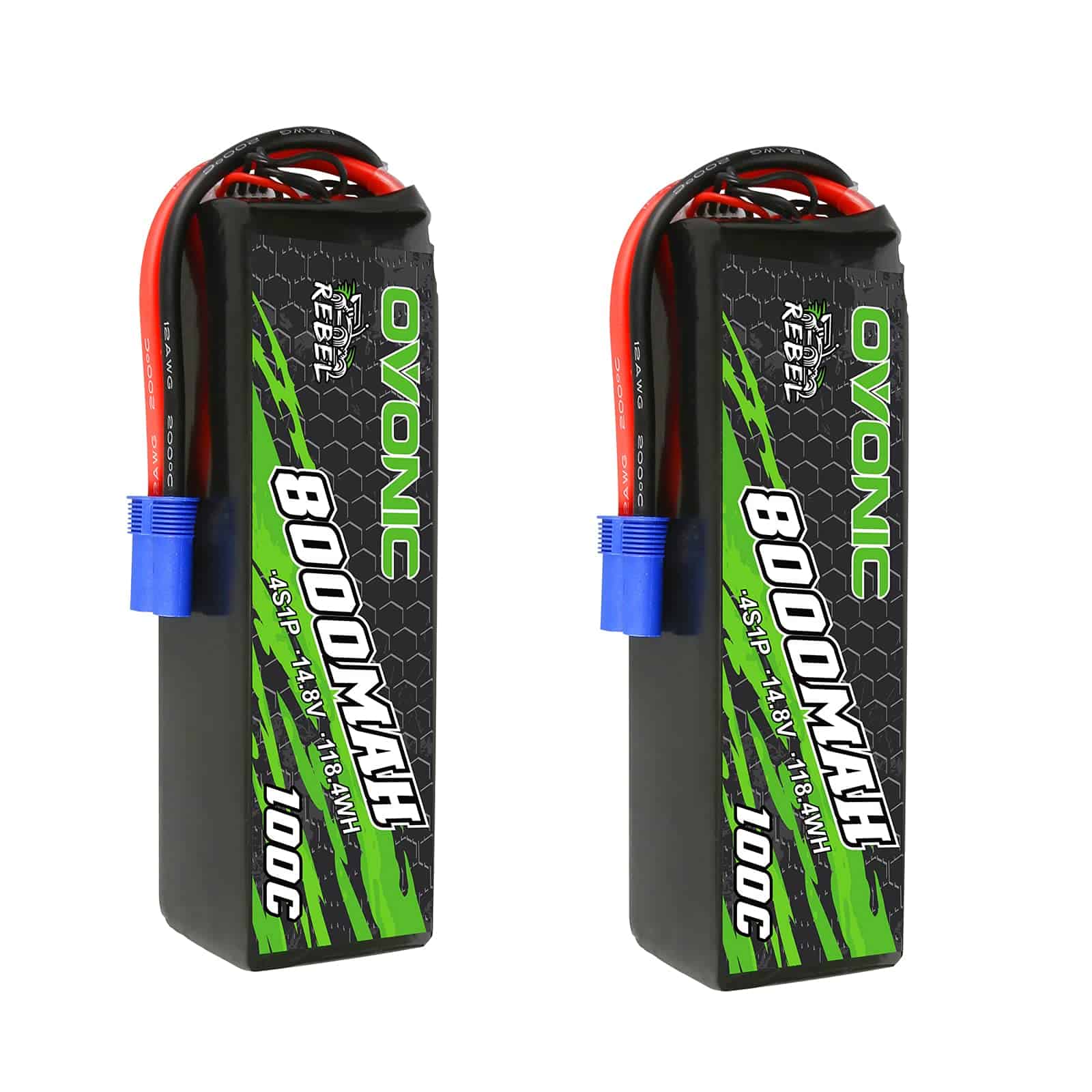 Batería de Lipo OVONIC 100C 4S 8000mAh 14.8V con Conector