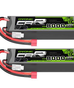 OVONIC Batería Lipo 8000mAh 100C 7.4V 2S con Conector T