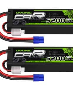 Batería de Lipo OVONIC 5200mAh 50C 7.4V 2S con Conector EC3