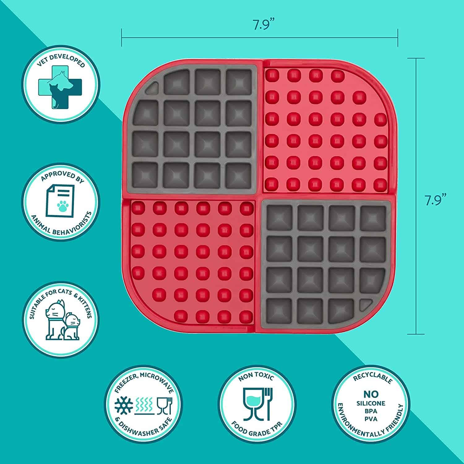 LickiMat Slomo, Mat lamedor de alimentación lenta para - Imagen 4