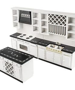 Set de Muebles de Cocina en Miniatura Escala 1:12 de madera