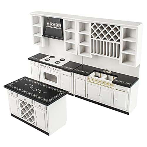 Set de Muebles de Cocina en Miniatura Escala 1:12 de madera