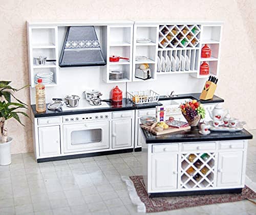 Set de Muebles de Cocina en Miniatura Escala 1:12 de madera - Imagen 7