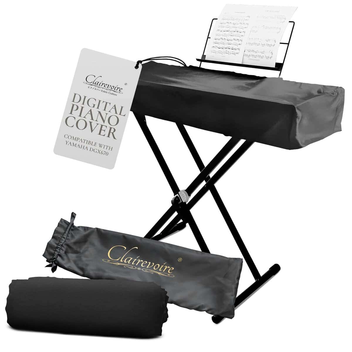 Clairevoire Cubierta Impermeable de Teclado de Piano para