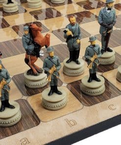 Juego de ajedrez pintado de generales de la Guerra Civil