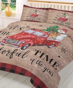 IDOWMAT Juego de Funda de Edredón de 3 Piezas California