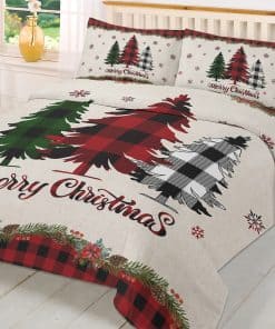 Juego de Funda nórdica de 3 Piezas California King, Feliz