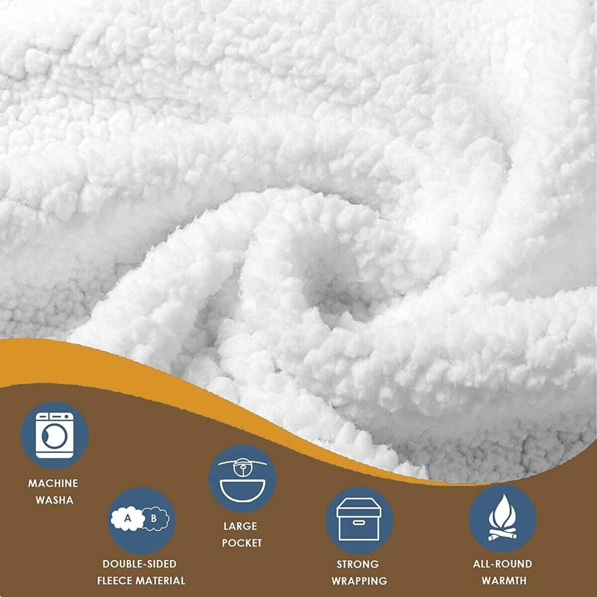 Manta con Capucha Darrenvan para Adultos y Niños Navideños - Imagen 7