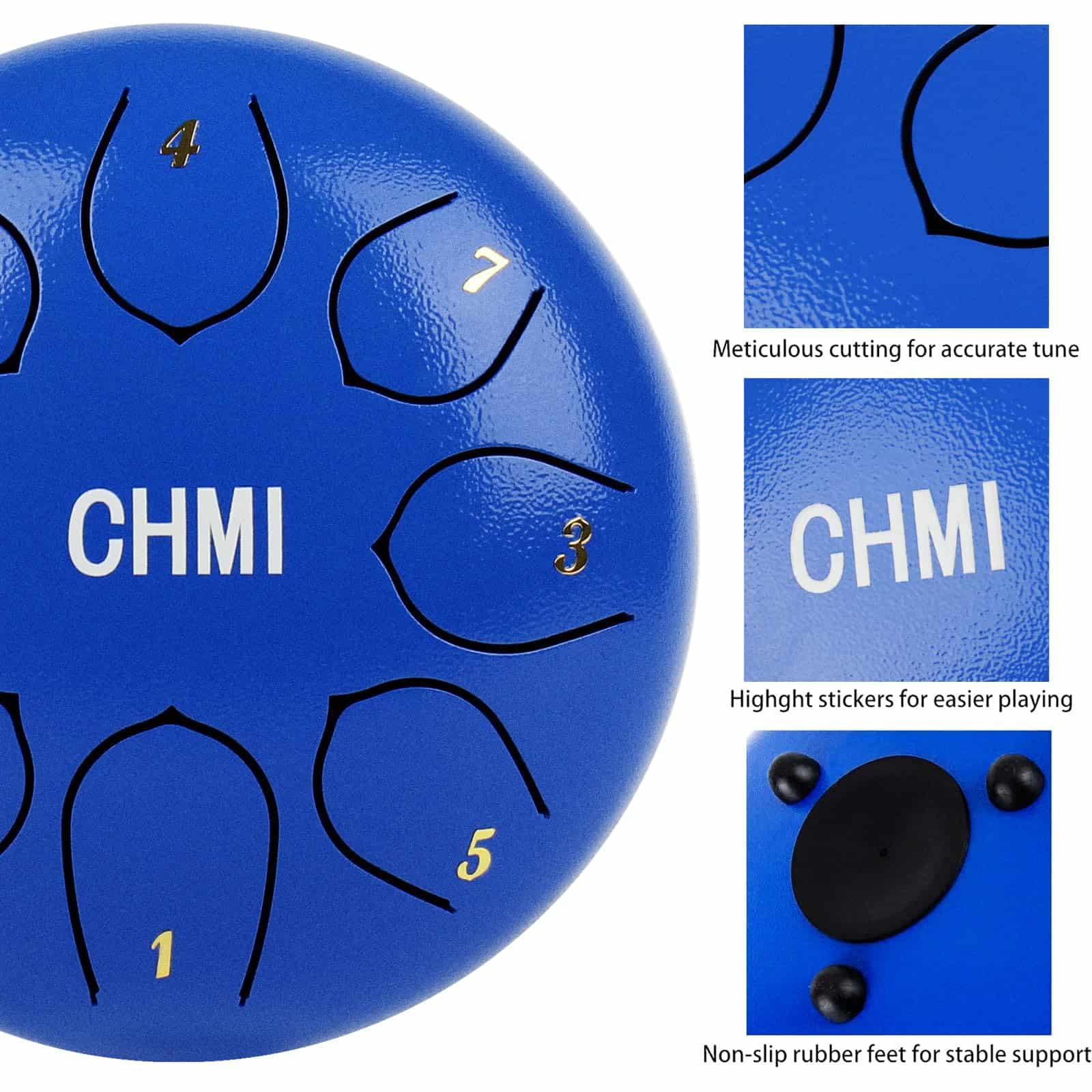 Steel Tongue Drum, CHMI 8 Notas 6 pulgadas Instrumento de - Imagen 3