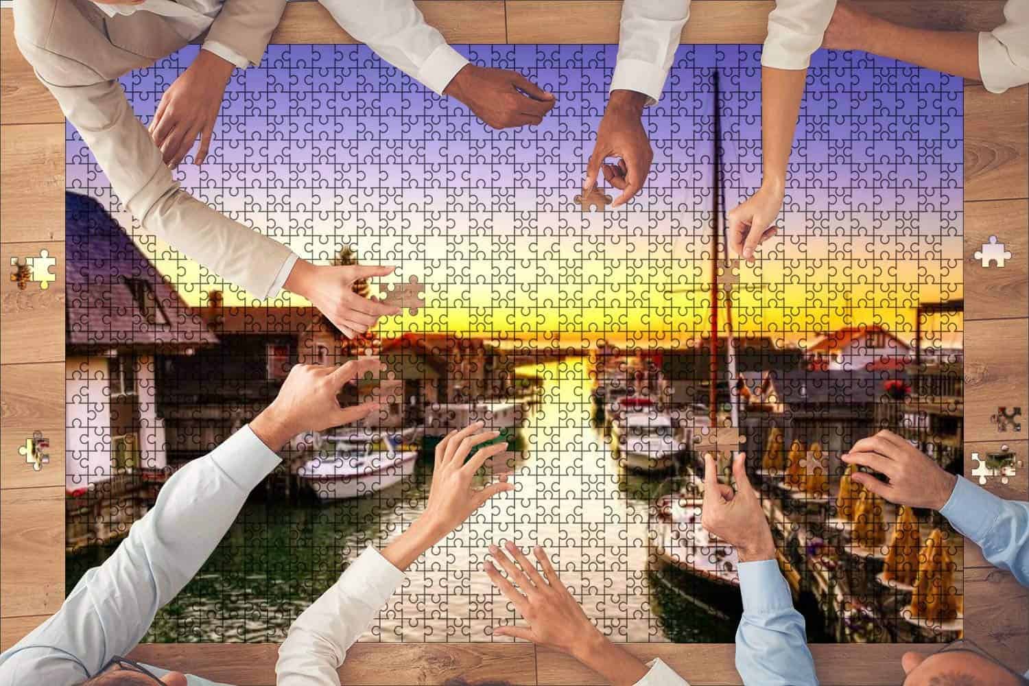 Rompecabezas de Madera 1000 Piezas Atardecer en Leland - Imagen 3