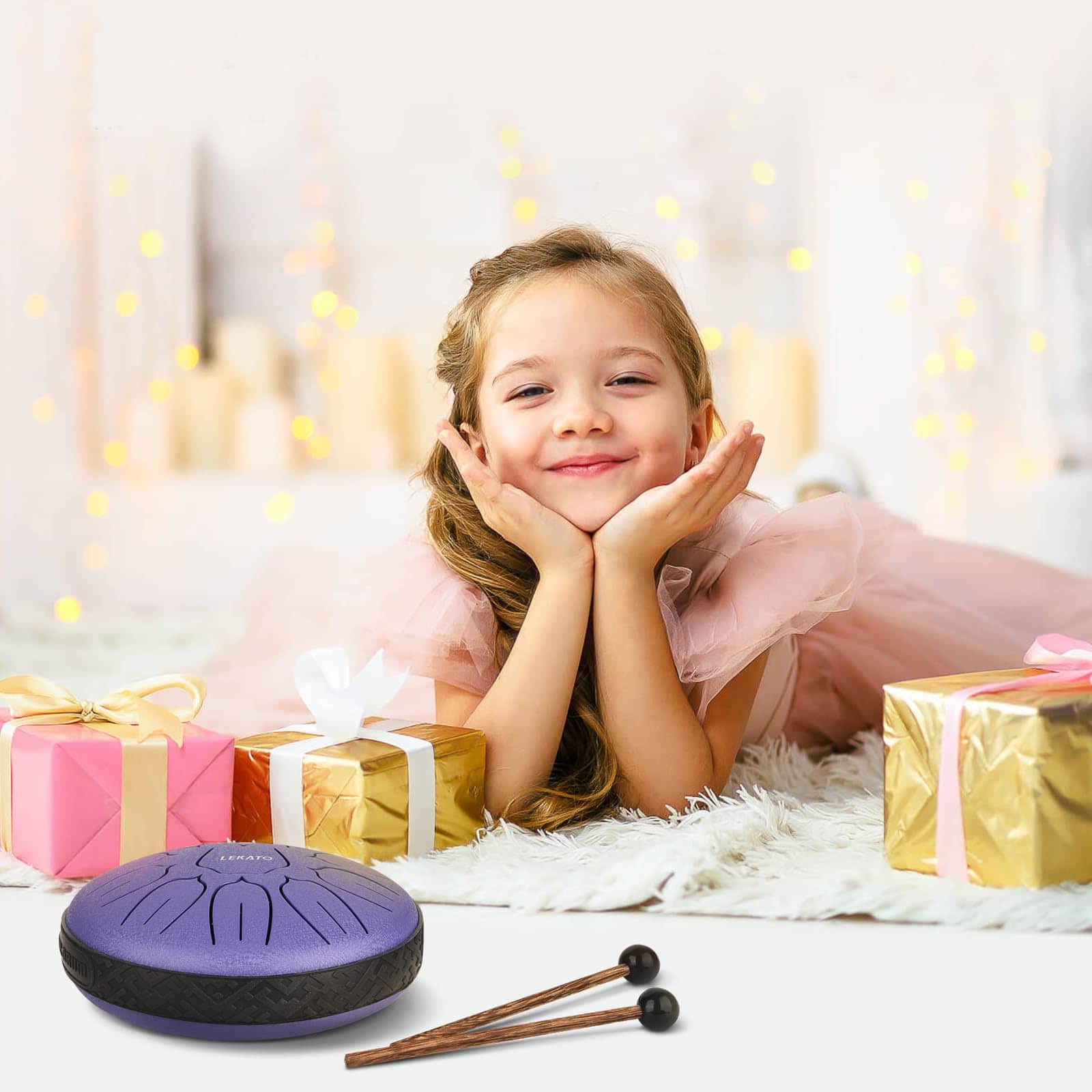 Steel Tongue Drum 6 Pulgadas 11 Notas, LEKATO Tambor de - Imagen 7