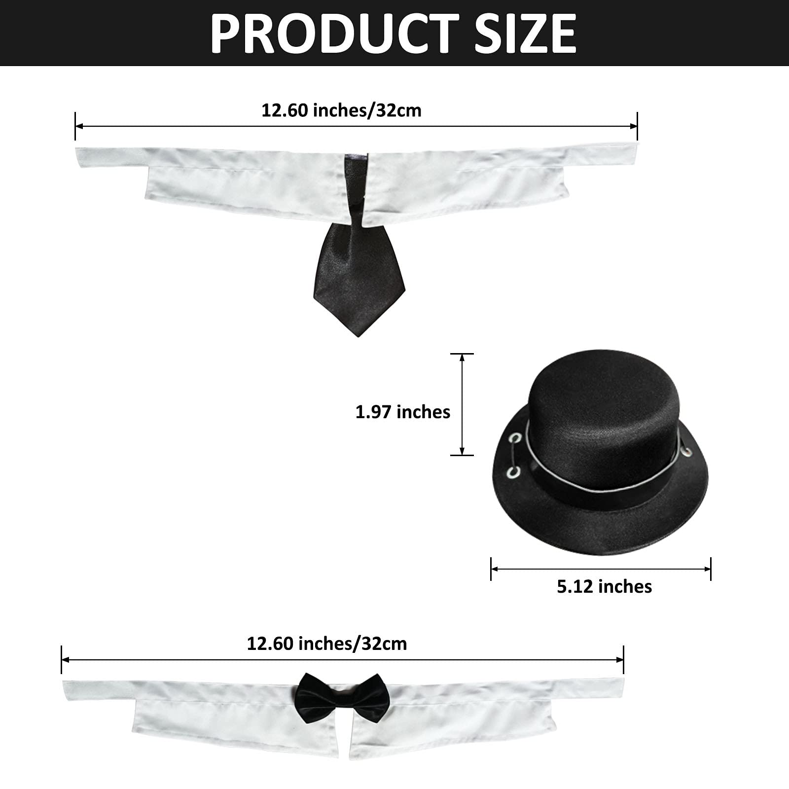 Sombrero y Pajarita para Perro HACRAHO, 3 Piezas Sombrero y - Imagen 3