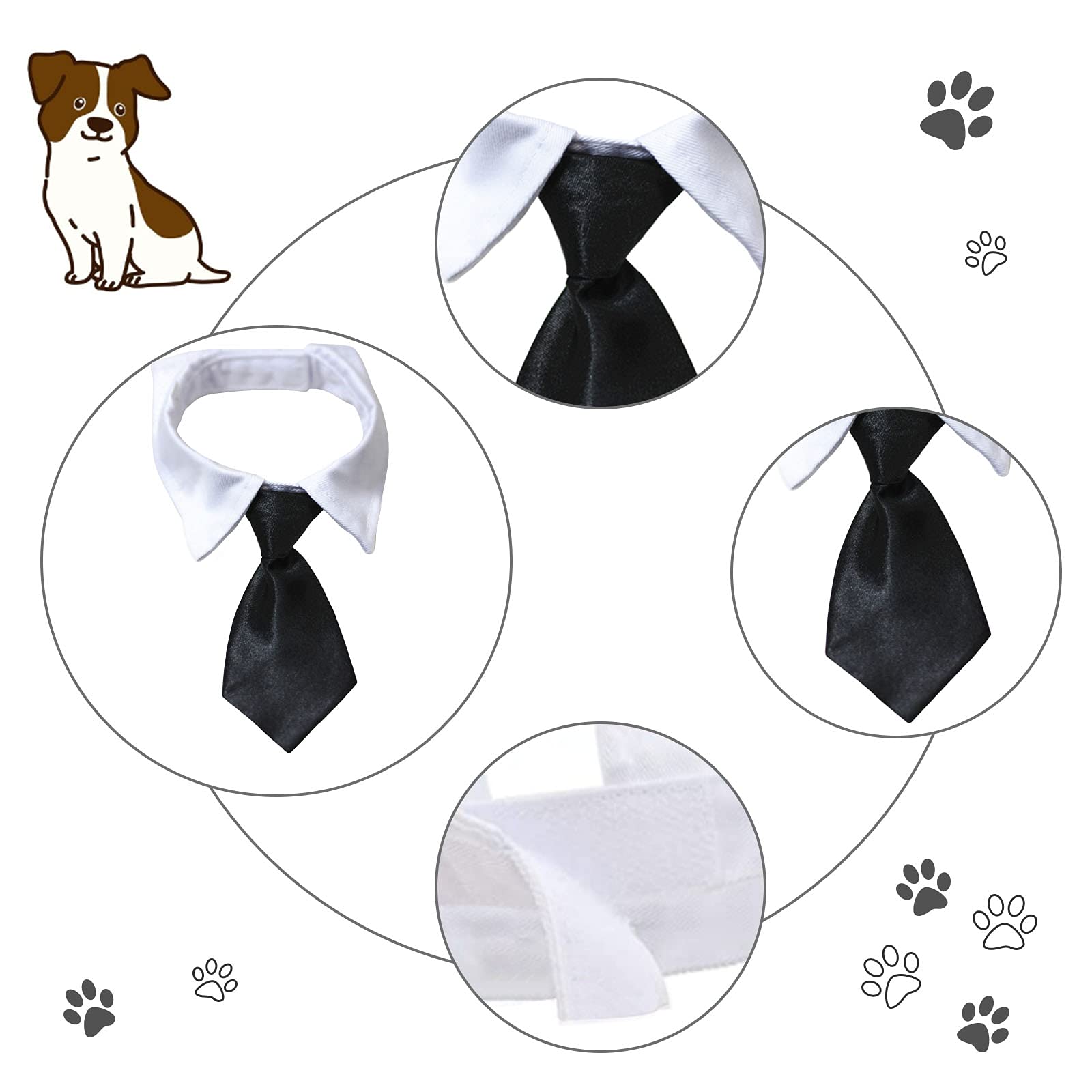 Sombrero y Pajarita para Perro HACRAHO, 3 Piezas Sombrero y - Imagen 4