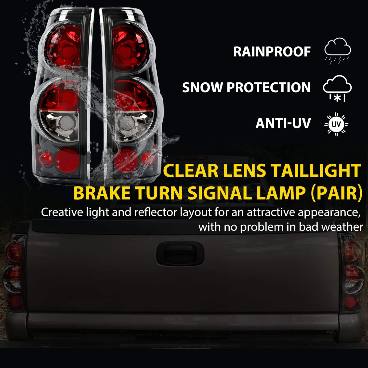 Par de Luces Traseras HECASA Compatible con Chevy Silverado - Imagen 3