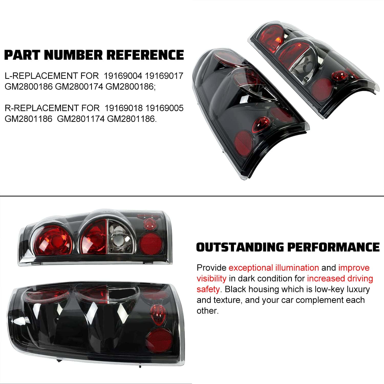 Par de Luces Traseras HECASA Compatible con Chevy Silverado - Imagen 7