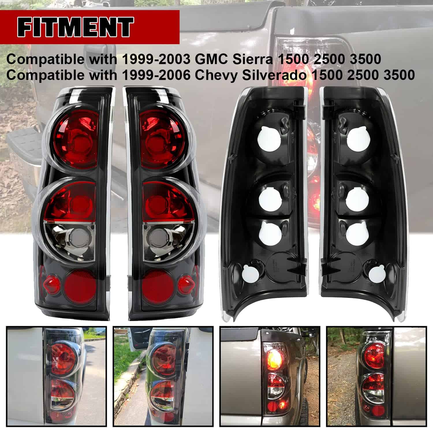 Par de Luces Traseras HECASA Compatible con Chevy Silverado - Imagen 5