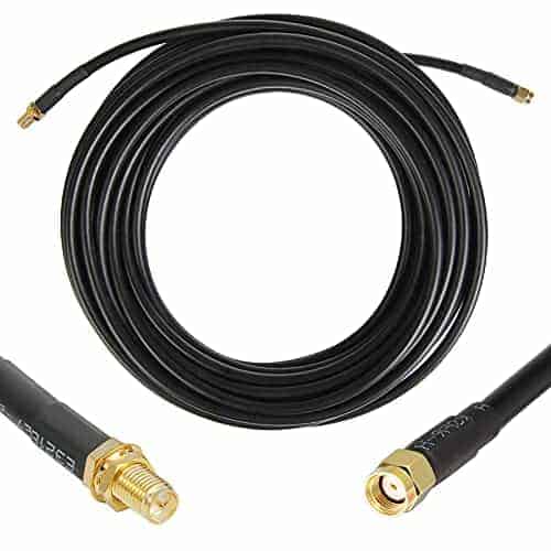 Cable de Extensión WIZACE de 36 pies RP-SMA Macho a RP-SMA