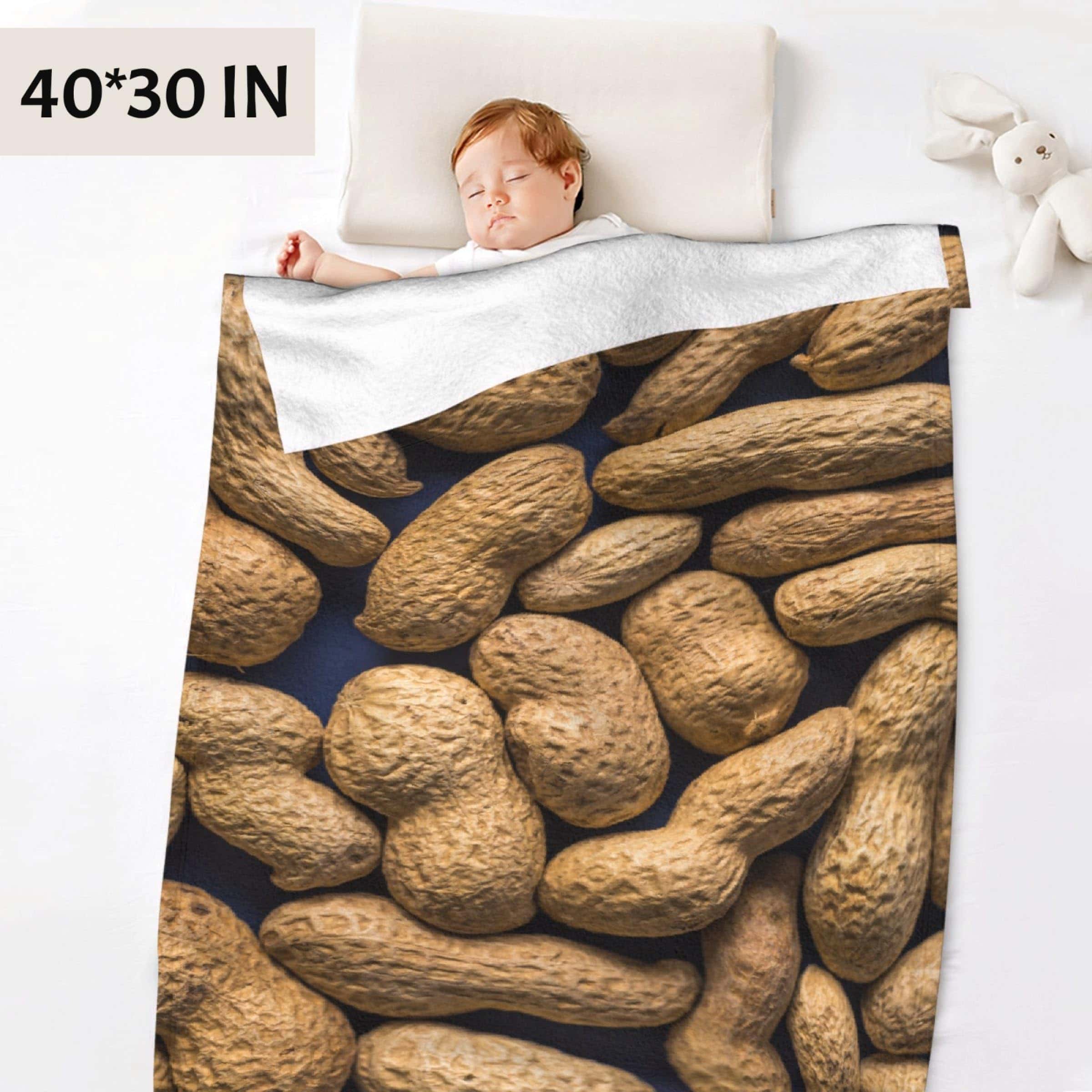 Manta de Cacahuate Divertida para Sofá, Sillas, Cama, Buen - Imagen 4