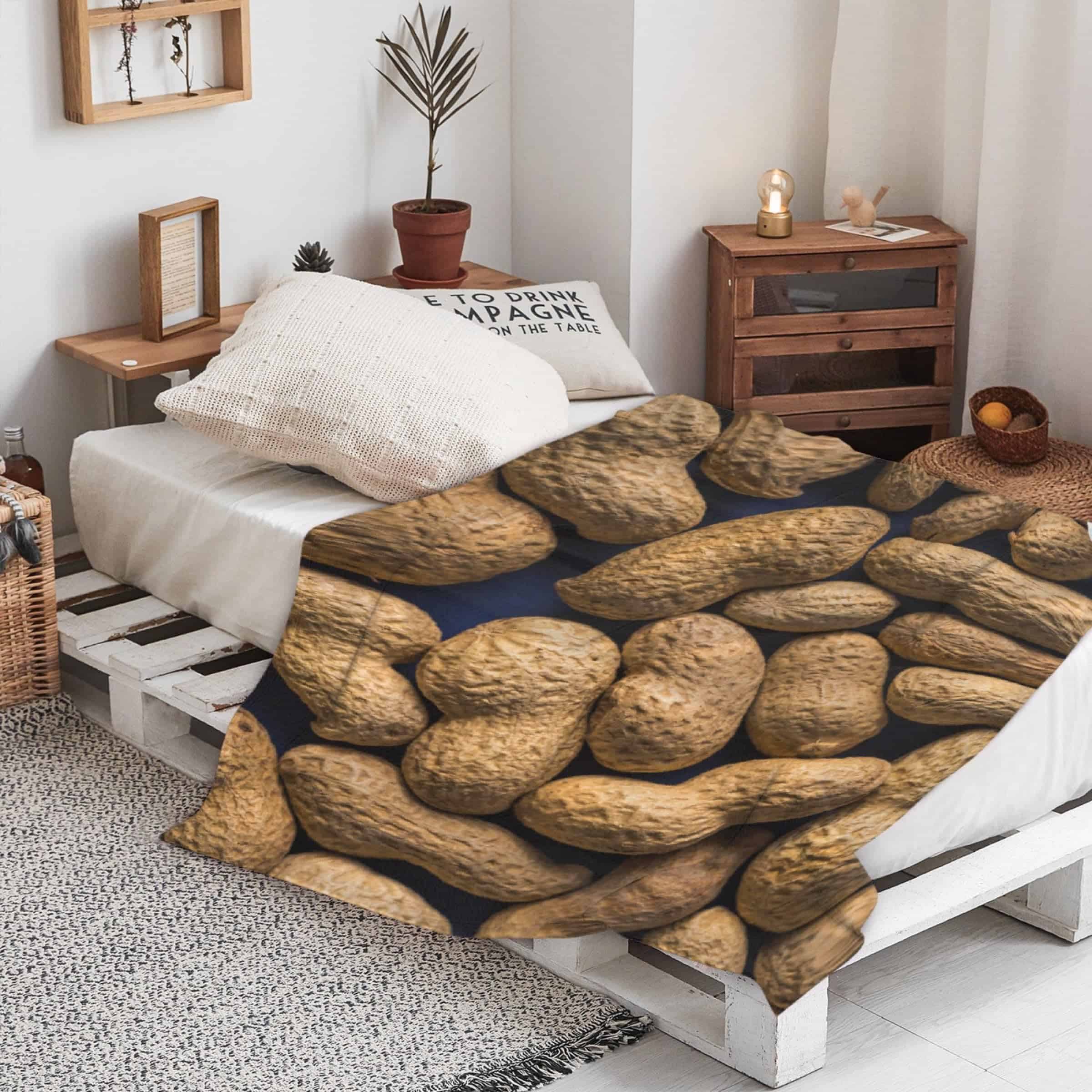 Manta de Cacahuate Divertida para Sofá, Sillas, Cama, Buen - Imagen 6