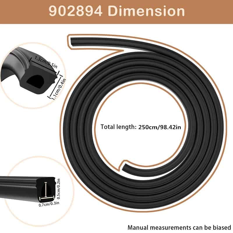 Wllead 902894 Sello de Puerta para Lavavajillas, Para - Imagen 4