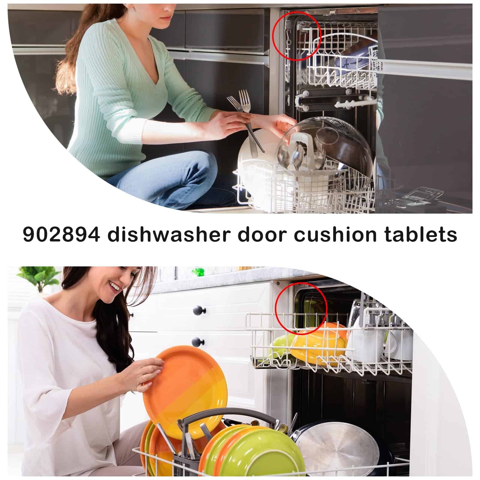 Wllead 902894 Sello de Puerta para Lavavajillas, Para - Imagen 8