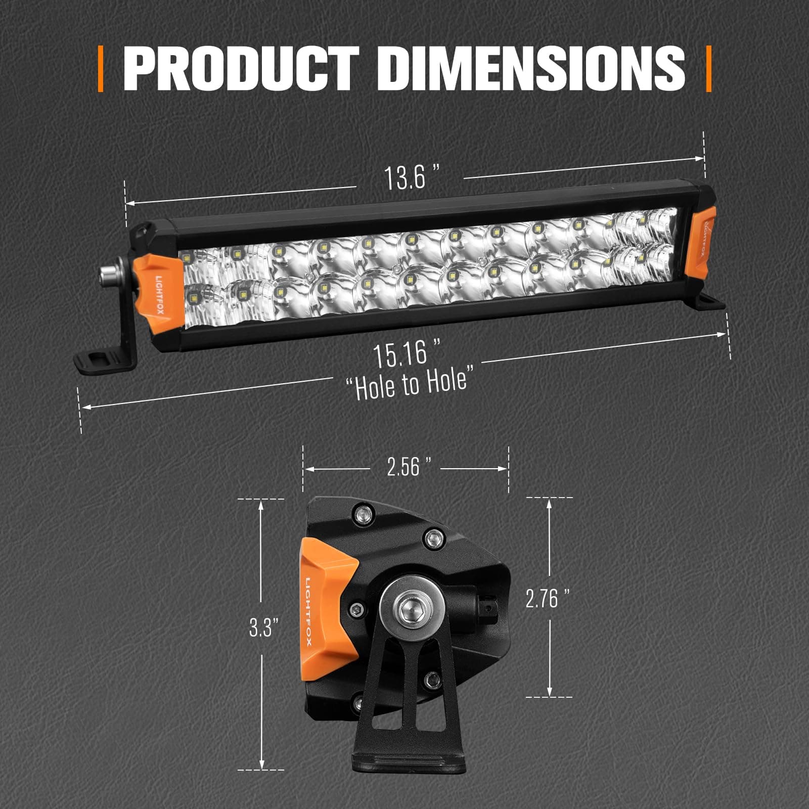 Barra de luz LED LIGHTFOX de 12 pulgadas con conector DT - - Imagen 3