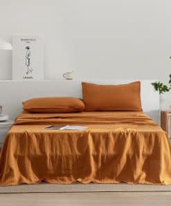 Juego de sábanas de lino EVERLY para cama tamaño completa,