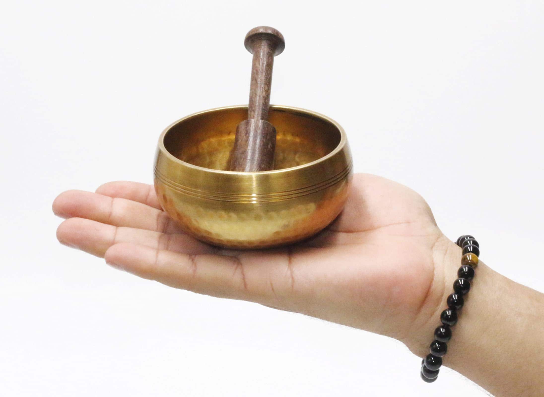 Cuenco Tibetano Martillado a Mano SANSKAR -NARANJA - Imagen 6
