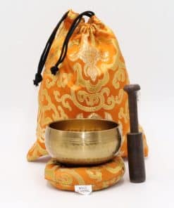 Cuenco Tibetano Martillado a Mano SANSKAR -NARANJA