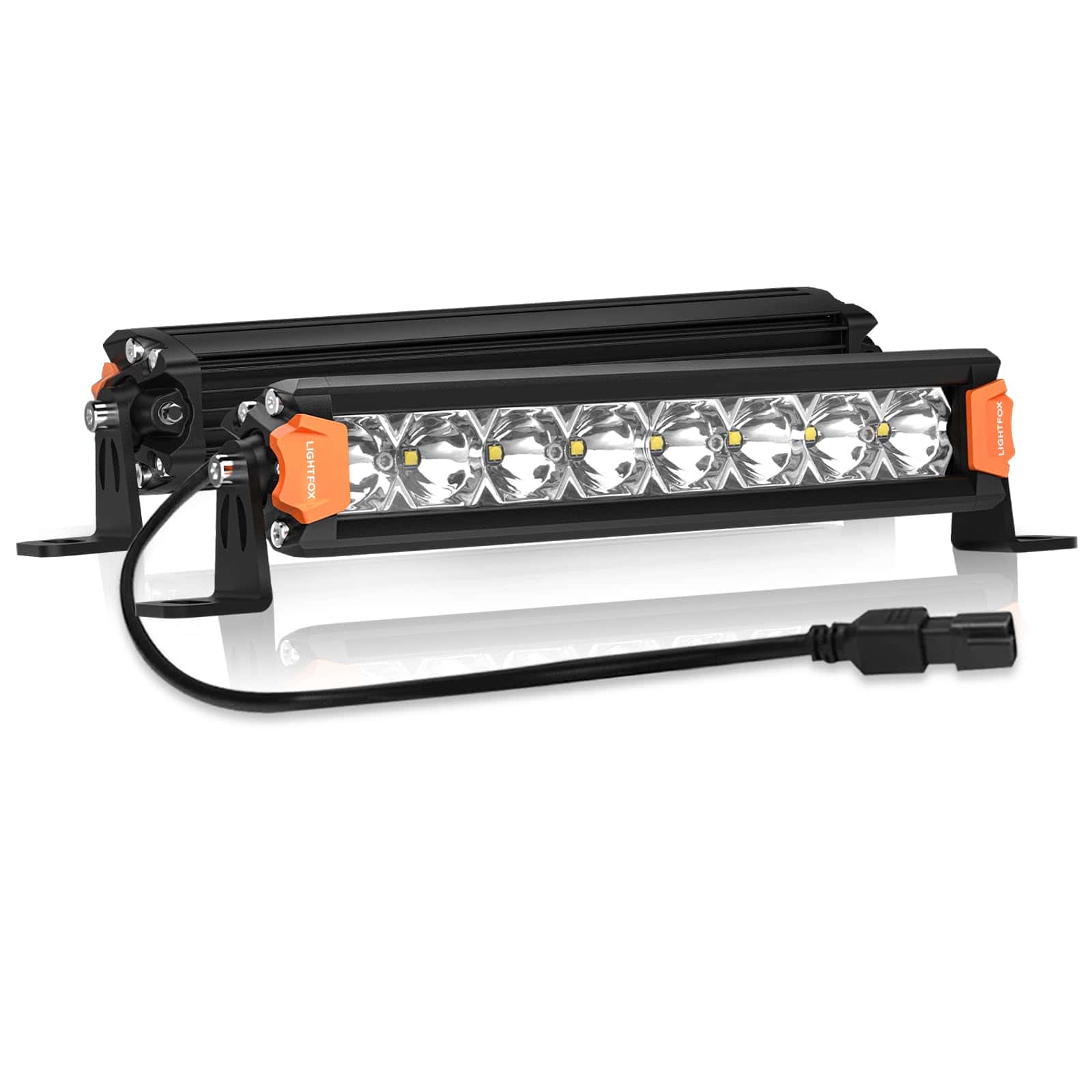 Barra de luz LED LIGHTFOX de 8" para camión con conector