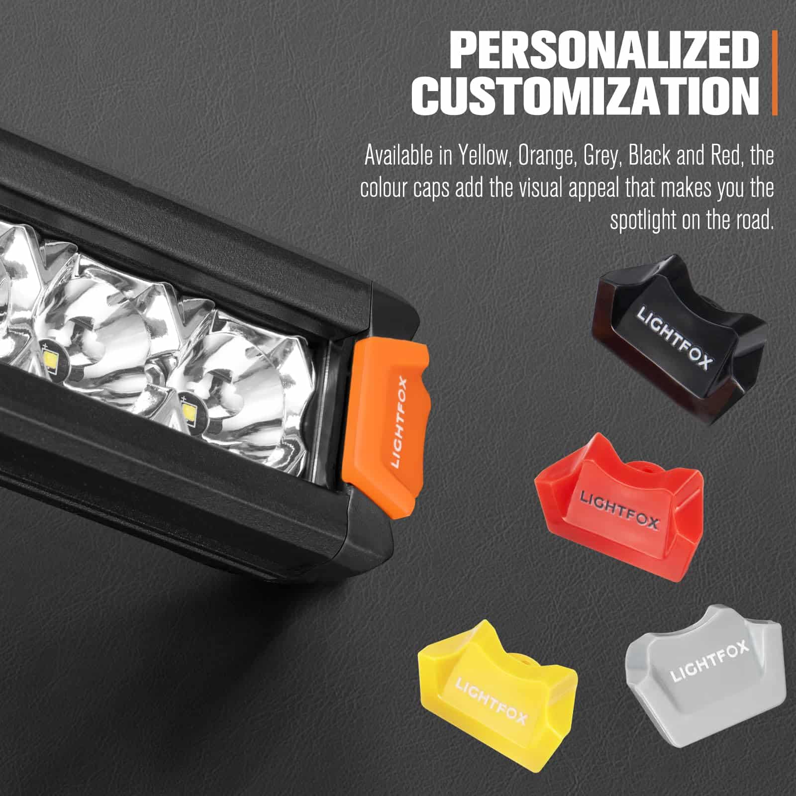 Barra de luz LED LIGHTFOX de 8" para camión con conector - Imagen 4