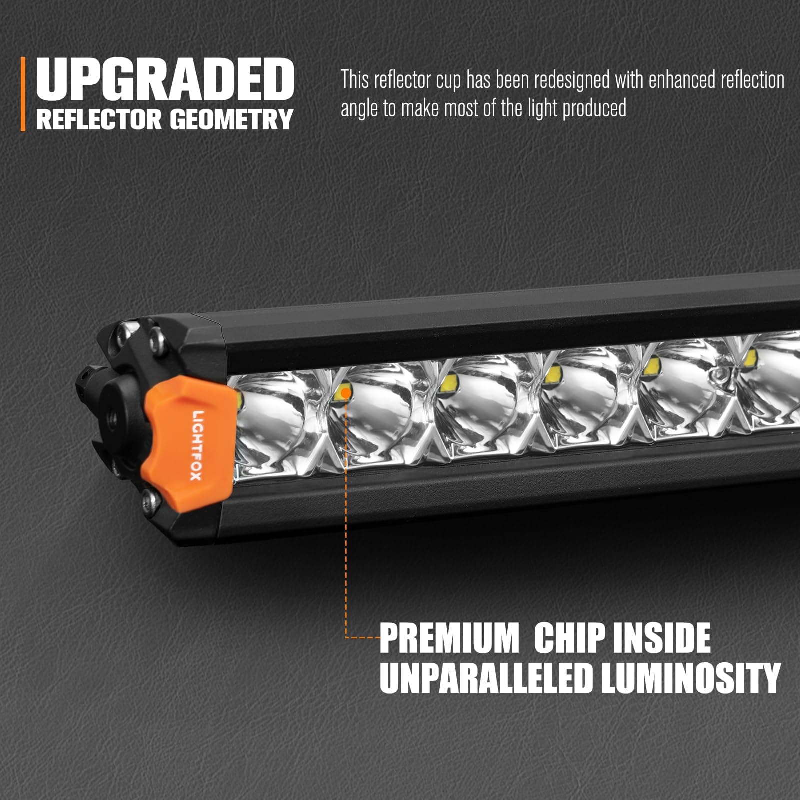 Barra de luz LED LIGHTFOX de 8" para camión con conector - Imagen 6