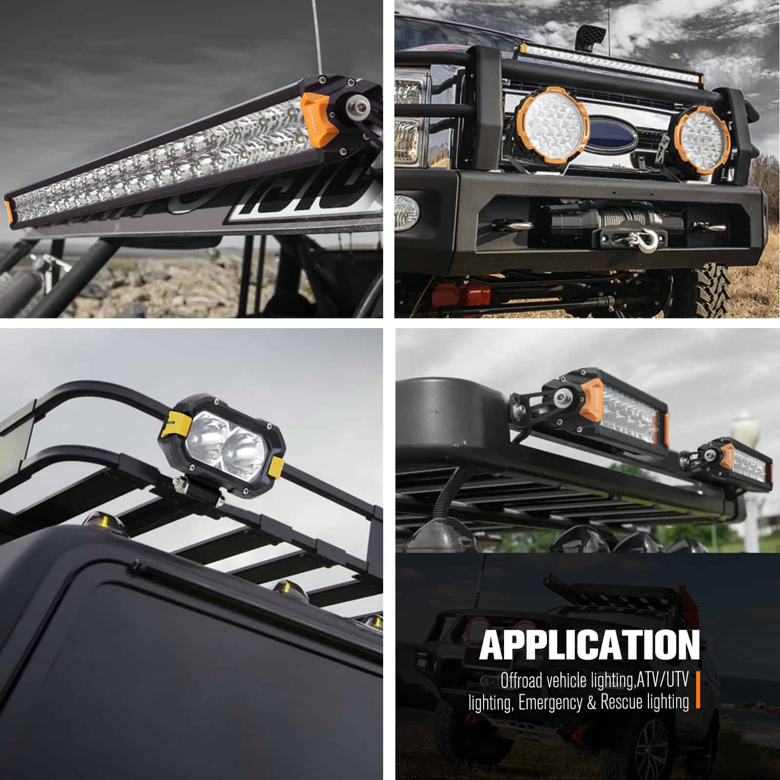 Barra de luz LED LIGHTFOX de 8" para camión con conector - Imagen 8