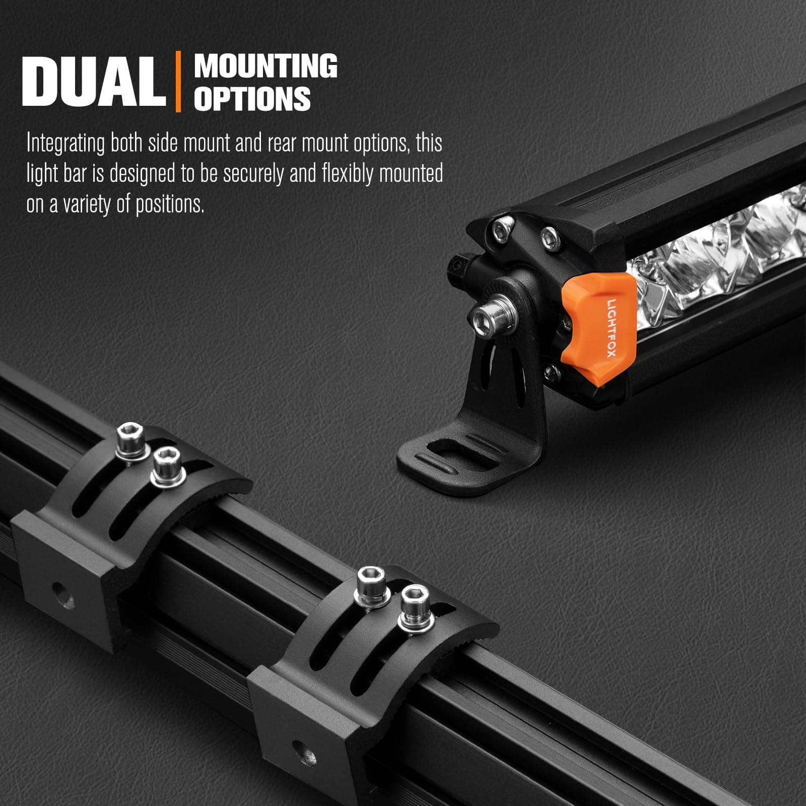 Barra de luz LED LIGHTFOX de 8" para camión con conector - Imagen 9