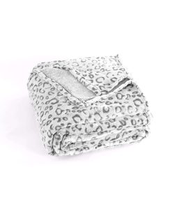 PLEASANT BOULEVARD | Manta de Lana Estampado de Leopardo,