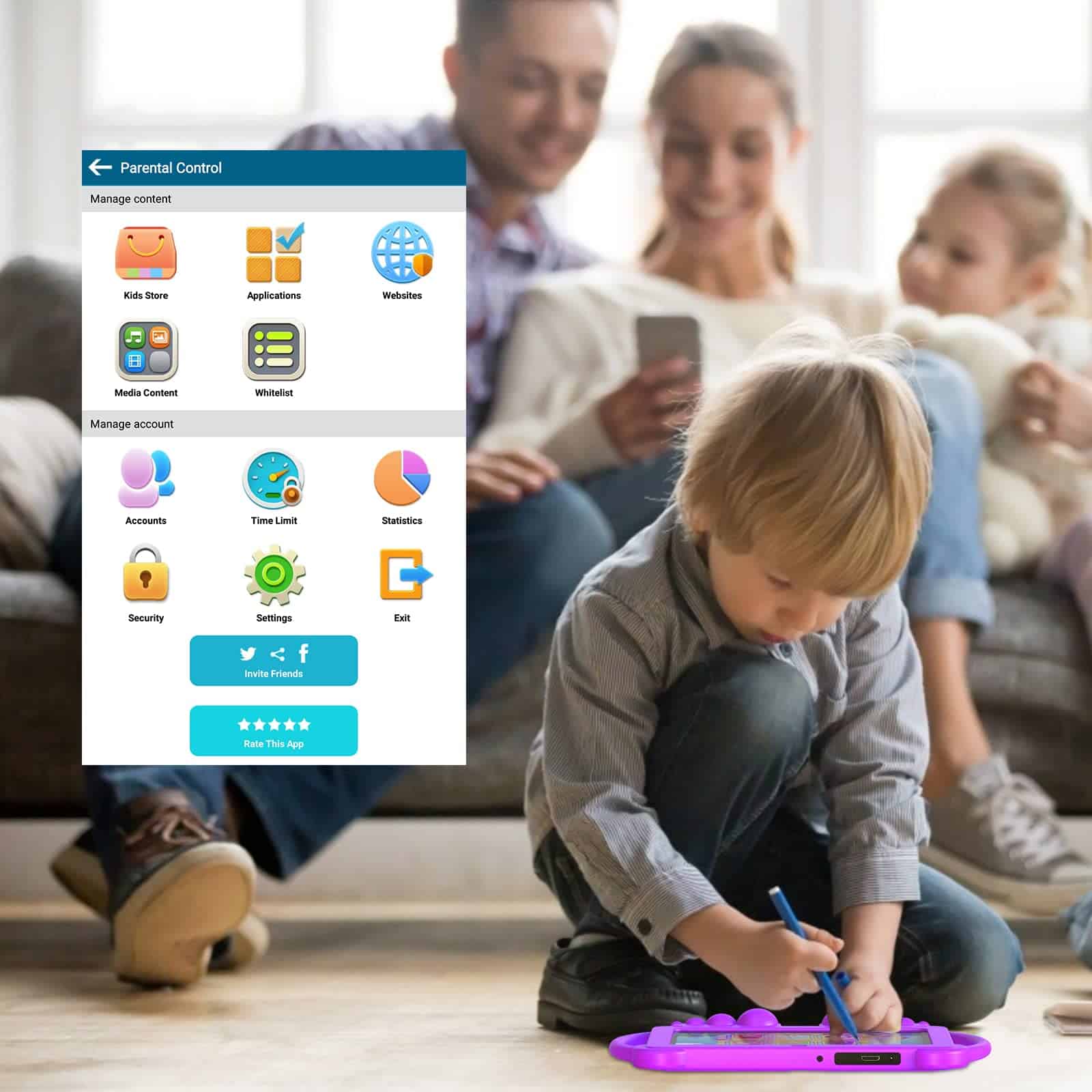 Tablet para Niños YOBANSE, Tablet de 7 pulgadas para Niños - Imagen 3