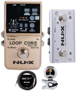 NUX Loop Core Deluxe Guitar Looper Bundle con Afinador