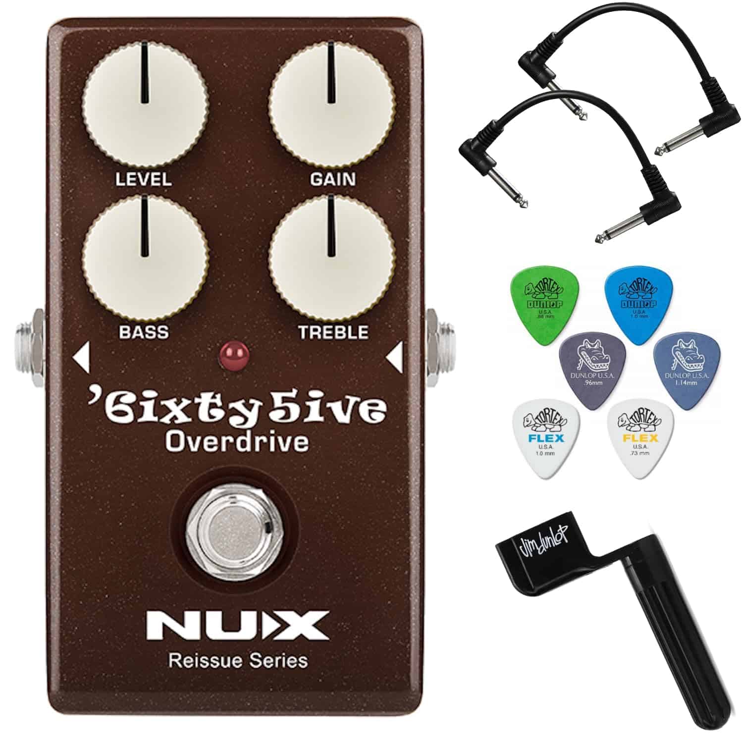 Pedal de Efecto Overdrive NUX 6ixty5ive con Paquete de 2