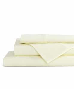 Juego de sábanas de algodón percal 100% Linen -Crema