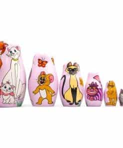 Muñecas Rusas de Gatos de Dibujos Animados Set de 7 piezas