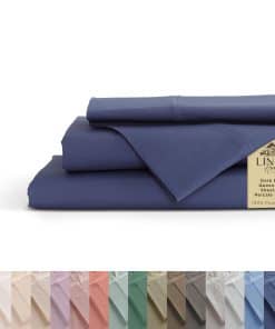 Juego de sábanas de percal 100% algodón Linen Home para