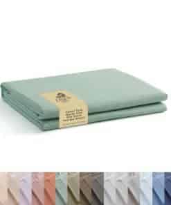 Linen Home 100% Algodón Percale 1 Sábana -Turquesa Pastel